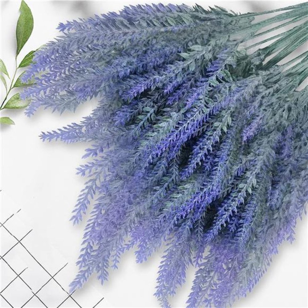 8 Bundles Artificial Lavender Flowers Artificial Flowers and Plants UV Resistant